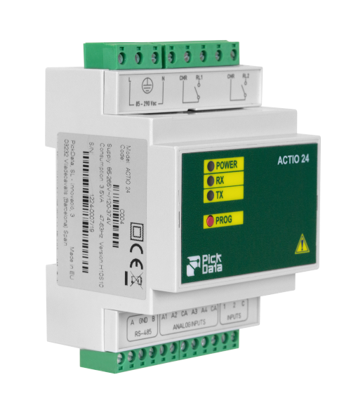 Multi Entrada Salida Analogica Digital Hub RS-485 Modbus RTU